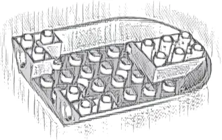 Aircraft Fuselage Forward Bottom Curved 6 x 8 with 2 Holes and 2 Pin Holes