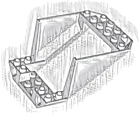 Aircraft Fuselage Aft Section Bottom 6 x 8 x 4 with 4 x 6 Cargo Door Cutout, 2 Holes and 2 Pin Holes