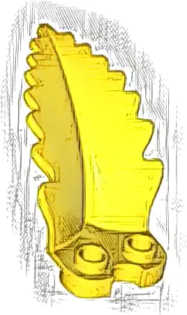 Plant Plate, Round 1 x 2 with Curved, Upright Leaf