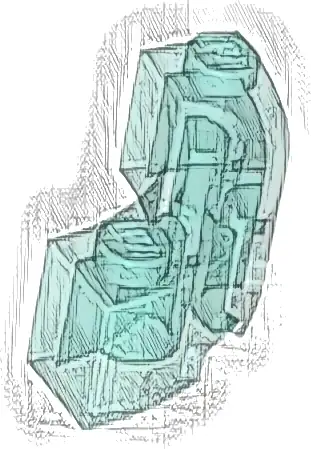 Brick, Round Corner 3 x 3 Macaroni with 2 Studs