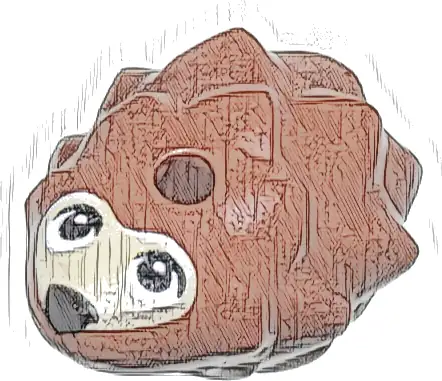 Hedgehog, Friends Style, Baby with Black Eyes and Nose and Tan Face Pattern Pattern (Marshmallow)