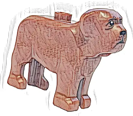 Dog, Neapolitan Mastiff with Black Nose, Mouth, Creases and Eyes with White Pupils Pattern (HP Fang)