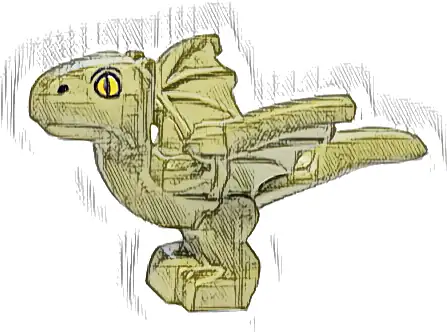 Dragon, Baby, Norwegian Ridgeback with Bright Light Orange Eyes, Black Eyebrows and Nostrils Pattern (HP Norbert)