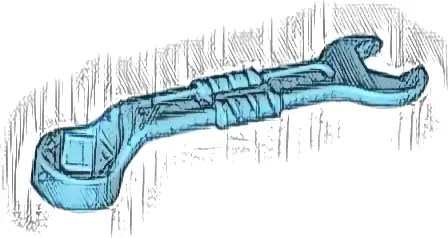 Duplo Utensil Wrench with Ridged Handles