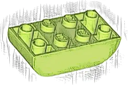 Slope, Curved 4 x 2 Inverted Double