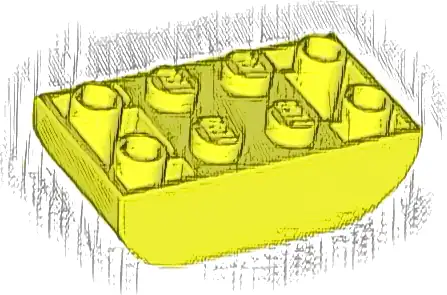 Slope, Curved 4 x 2 Inverted Double