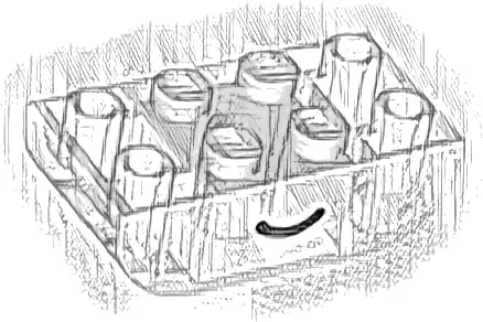 Slope, Curved 4 x 2 Inverted Double with Black Smile Curved Line Pattern