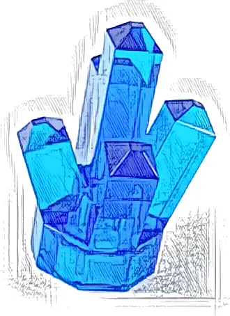 Rock 1 x 1 Crystal 5 Point