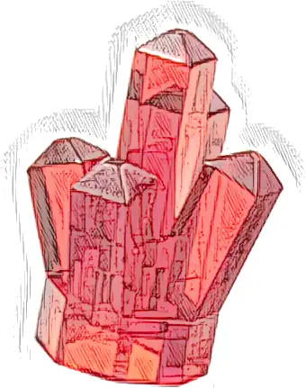 Rock 1 x 1 Crystal 5 Point