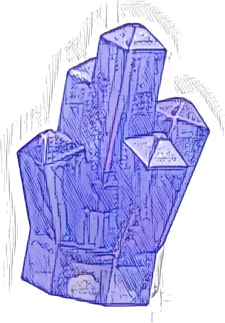 Rock 1 x 1 Crystal 5 Point