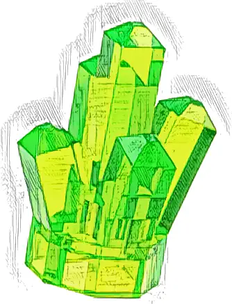 Rock 1 x 1 Crystal 5 Point