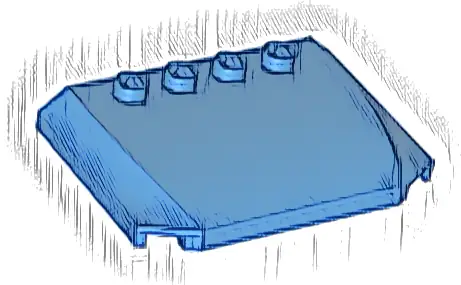 Wedge 4 x 6 x 2/3 Triple Curved