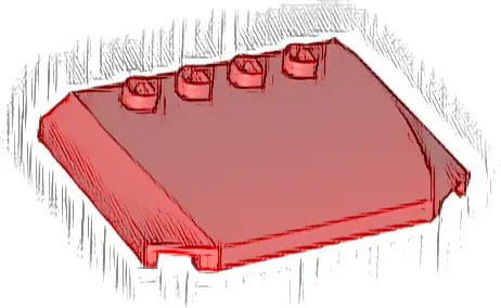 Wedge 4 x 6 x 2/3 Triple Curved