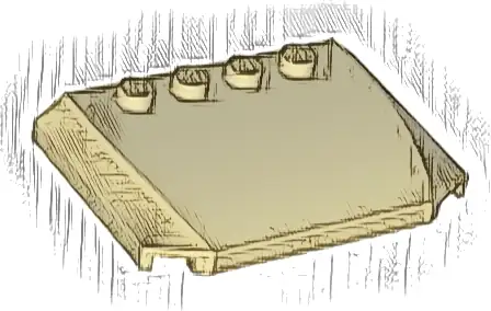 Wedge 4 x 6 x 2/3 Triple Curved