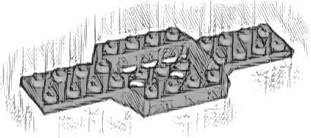 Vehicle, Base 4 x 12 x 3/4 with 4 x 2 Recessed Center with Smooth Underside