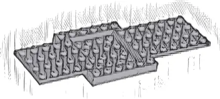 Vehicle, Base 6 x 16 x 2/3 with 4 x 4 Recessed Center and 4 Holes