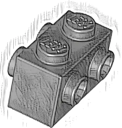 Brick, Modified 1 x 2 with Studs on 2 Sides