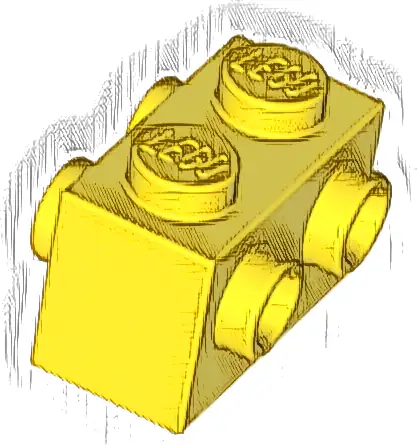 Brick, Modified 1 x 2 with Studs on 2 Sides