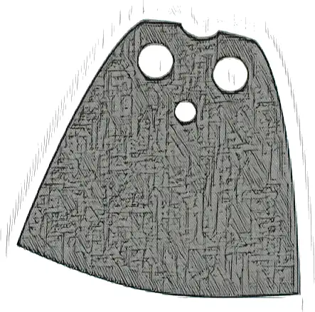 Minifigure Cape Cloth, Standard - Traditional Starched Fabric - 3.9cm Height