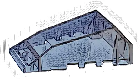Windscreen 6 x 4 x 1 2/3 Canopy with Closed Back