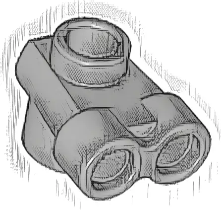 Plate, Round 1 x 1 with Binoculars (Robot / Droid Head)
