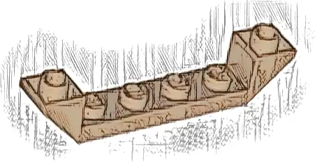 Slope, Inverted 45 6 x 1 Double with 1 x 4 Cutout