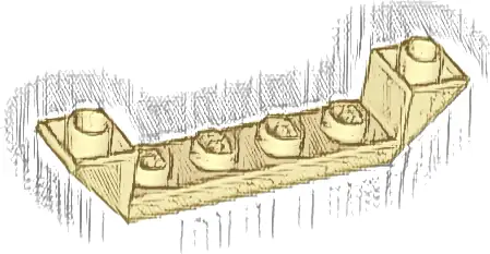 Slope, Inverted 45 6 x 1 Double with 1 x 4 Cutout