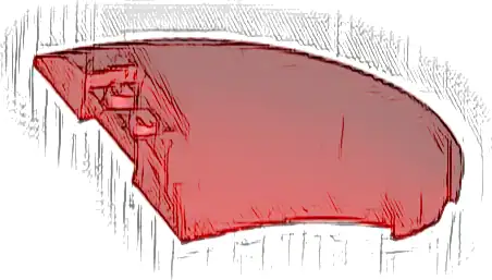 Windscreen 8 x 6 x 2 Curved