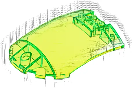 Windscreen 8 x 6 x 2 Curved