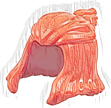 Minifigure, Hair Female Mid-Length with High Bun