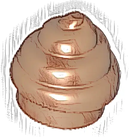 Plate, Round 1 x 1 with Horizontal Swirl / Twist