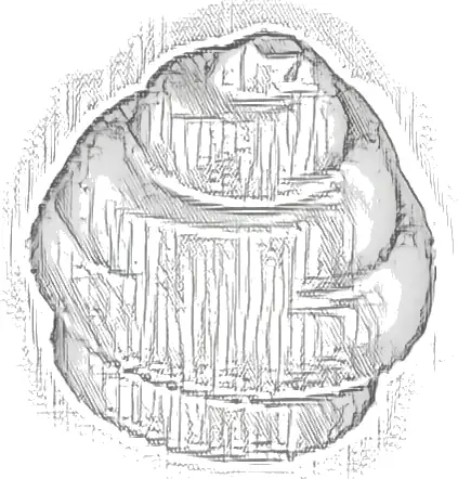 Plate, Round 1 x 1 with Horizontal Swirl / Twist