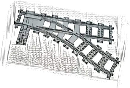 Train, Track Plastic (RC Trains) Switch Point Right