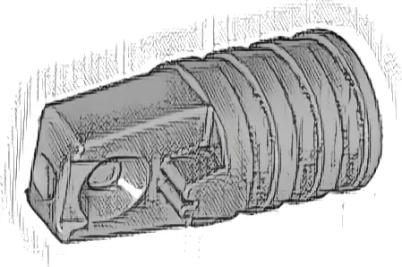 Hinge Cylinder 1 x 2 Locking with 1 Finger and Axle Hole on Ends without Slots
