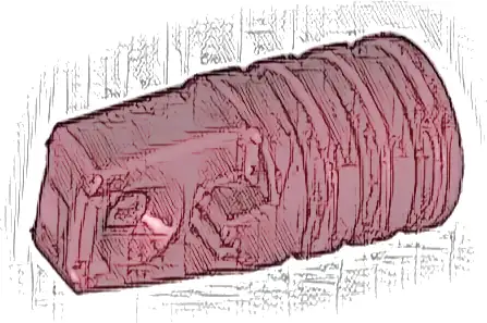 Hinge Cylinder 1 x 2 Locking with 1 Finger and Axle Hole on Ends without Slots