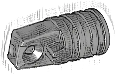 Hinge Cylinder 1 x 2 Locking with 1 Finger and Axle Hole on Ends without Slots