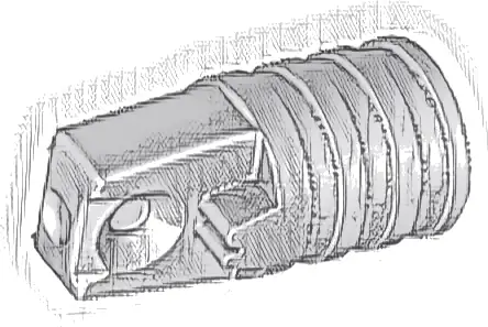 Hinge Cylinder 1 x 2 Locking with 1 Finger and Axle Hole on Ends without Slots