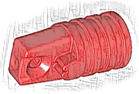 Hinge Cylinder 1 x 2 Locking with 1 Finger and Axle Hole on Ends without Slots