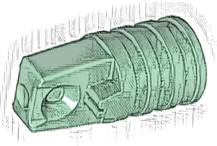 Hinge Cylinder 1 x 2 Locking with 1 Finger and Axle Hole on Ends without Slots