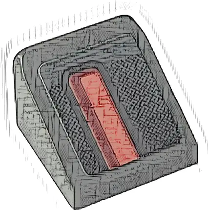 Slope 30 1 x 1 x 2/3 with Red Taillight with Black Outline Pattern Model Right Side (Sticker) - Set 42126