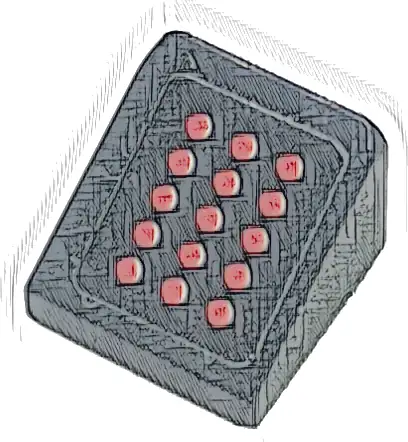 Slope 30 1 x 1 x 2/3 with 15 Red Dots Pattern (Sticker) - Sets 42151 / 42162