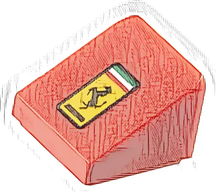 Slope 30 1 x 1 x 2/3 with Ferrari Logo Pattern