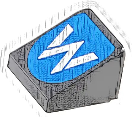 Slope 30 1 x 1 x 2/3 with Williams Formula 1 Logo Stylized White Capital Letter W on Blue Background Pattern