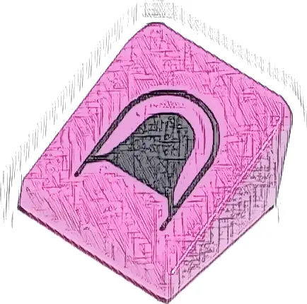 Slope 30 1 x 1 x 2/3 with Black Curved Headrest Hole Pattern