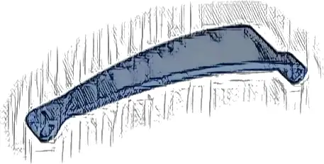 Technic, Panel Curved #53 3 x 13 Tapered Right