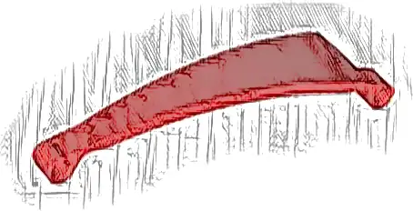 Technic, Panel Curved #53 3 x 13 Tapered Right