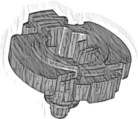 Turntable 7 x 6 1/2 x 4 with Gear 16 Tooth Base (Ninjago Dragon Spinjitzu Spinner)