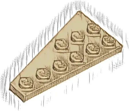 Wedge, Plate 6 x 3 Right