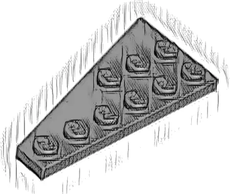 Wedge, Plate 6 x 3 Right
