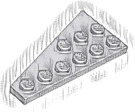 Wedge, Plate 6 x 3 Right